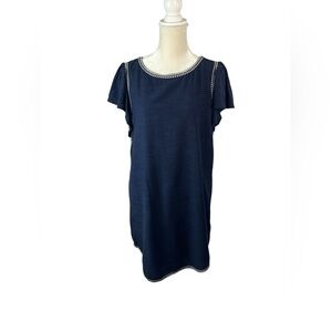 Gap blue cotton blend resort wear dress size small‎